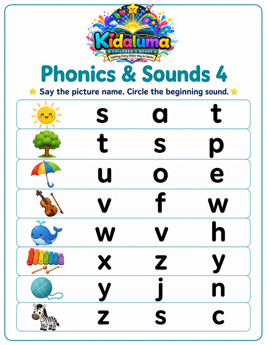 Phonics & Sounds 4 — S to Z