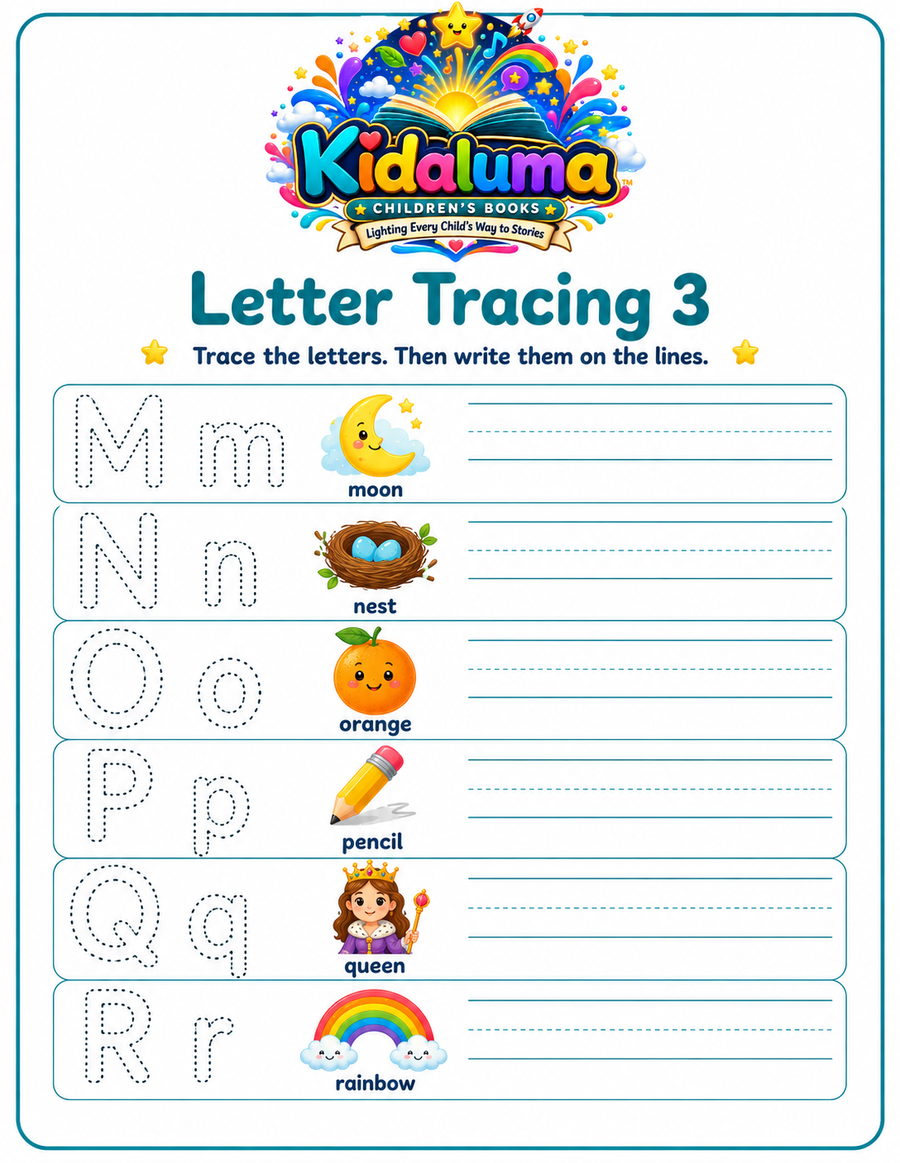 Letter Tracing 3 — M to R