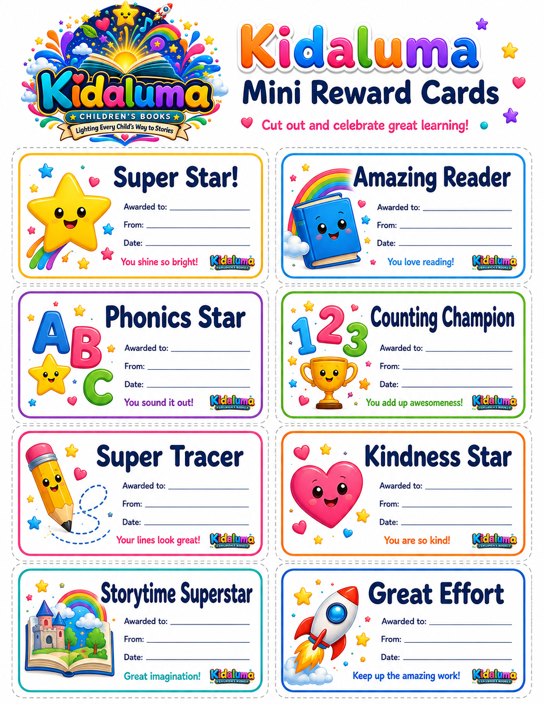 Mini Reward Cards