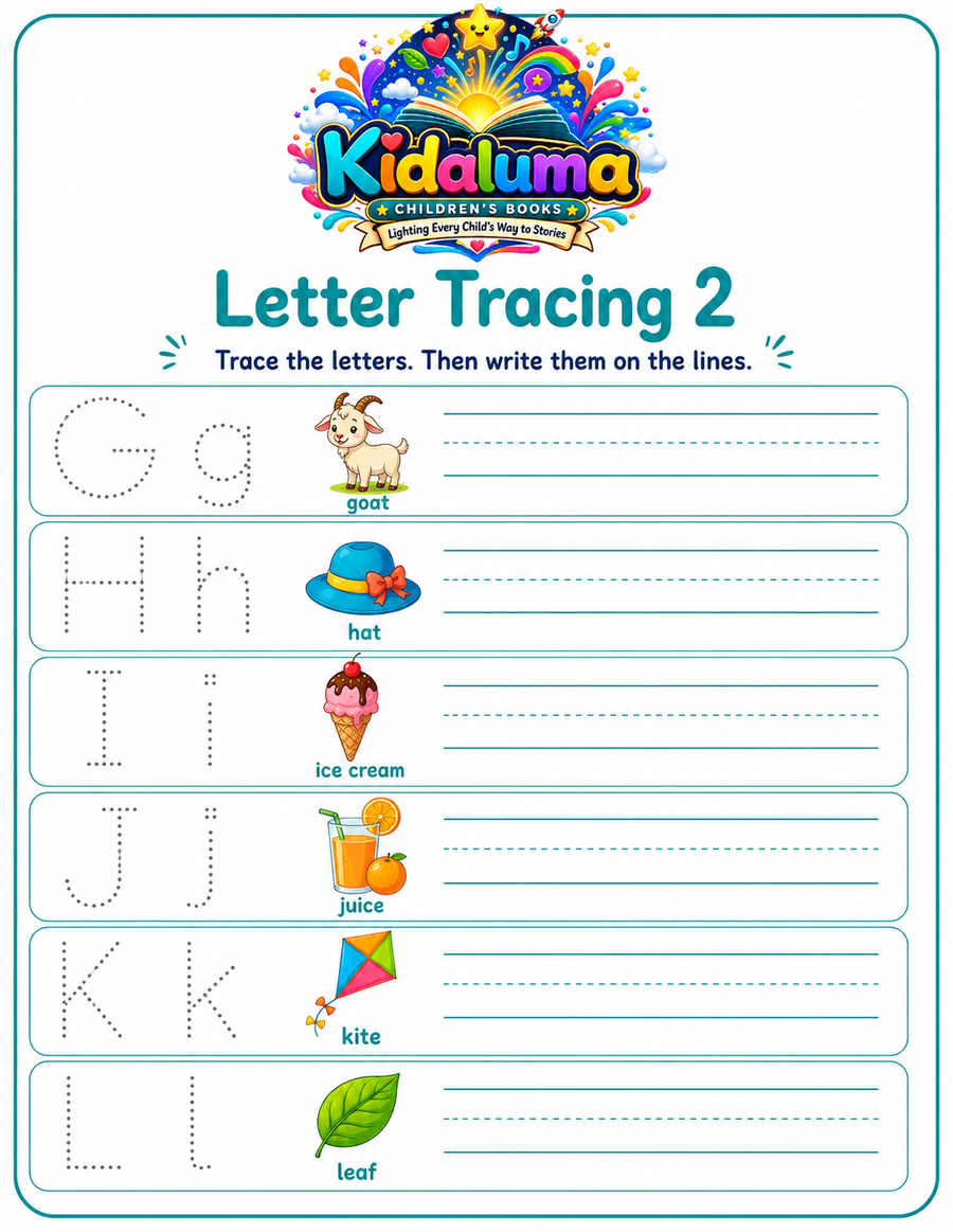 Letter Tracing 2 — G to L