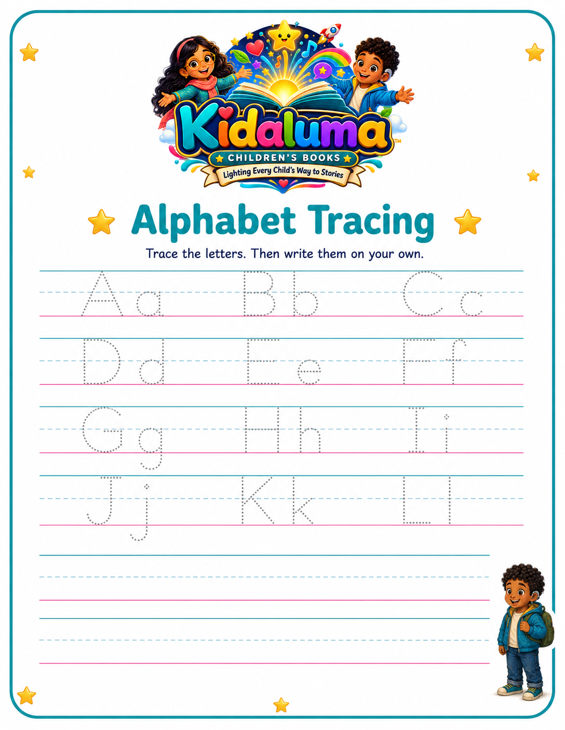 Azim's Alphabet Tracing A–L