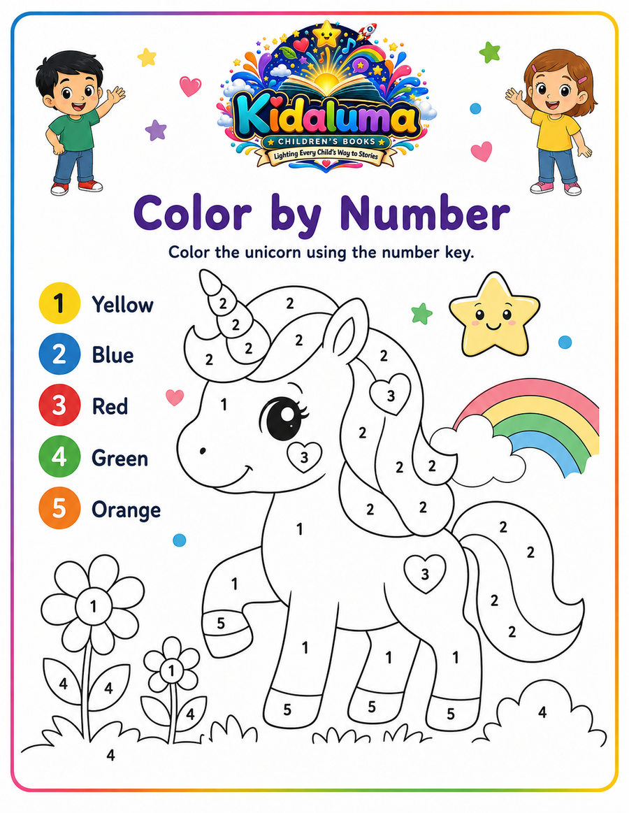 Color by Number — Unicorn